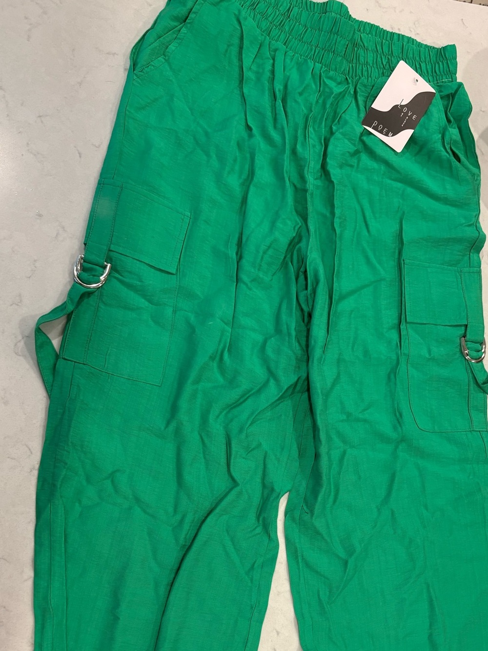 Green Cargo Jogger Pants - Women's Track Pants & Joggers - Picture 4 of 4